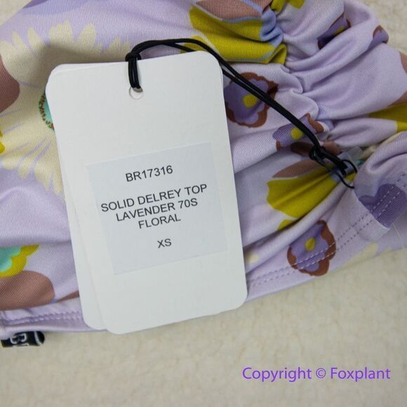 NEW Free People x Beth Richards delray 70’s‎ floral bikini top, purple, size XS - Picture 10 of 12